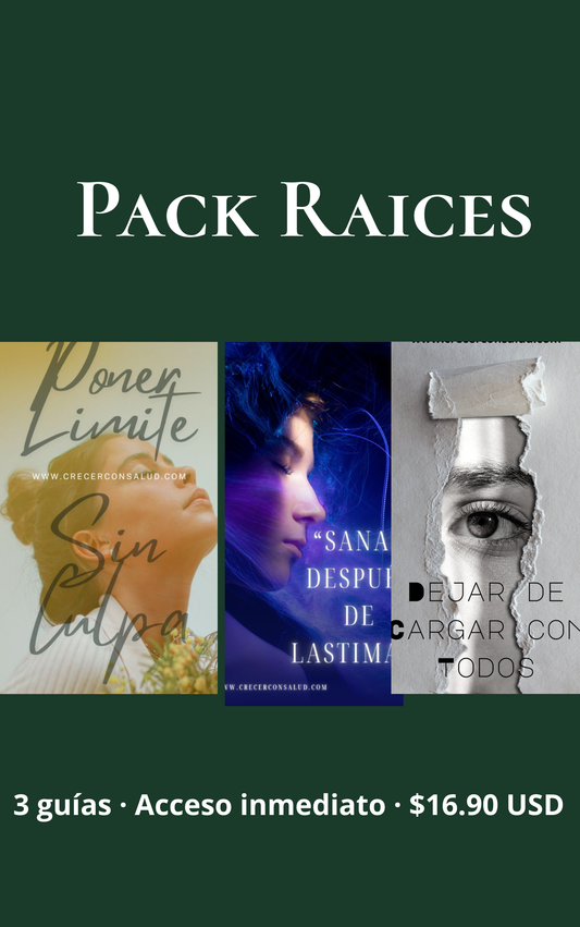 Pack Raíces — 3 guías para sanar desde adentro